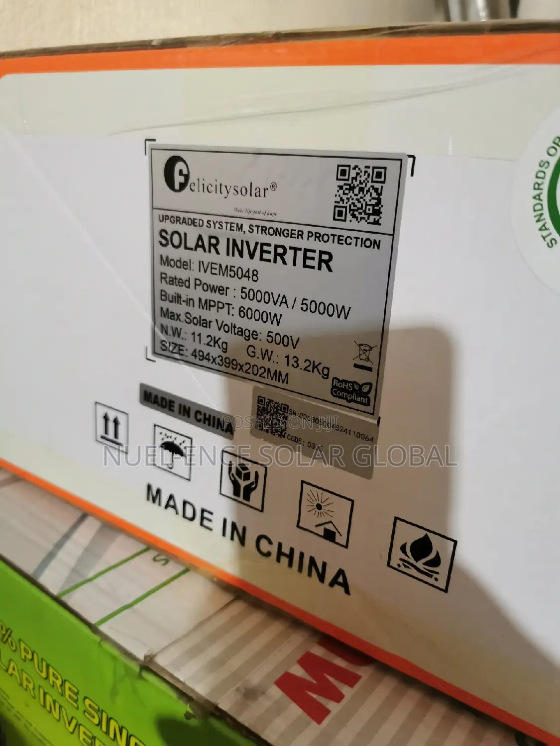 5kva 48v IVEM Felicity Inverter Hybrid 6000w MPPT