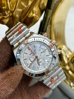 Original BREITLING Chronograph Silver Chain Watch