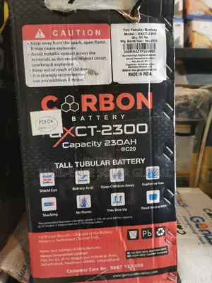 12v 230ahs Genus Carbon Tall Tubular
