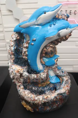 Dolphin Table Fountain, Blue
