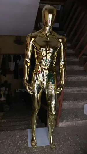 Male Gold Chrome Full Body Mannequin