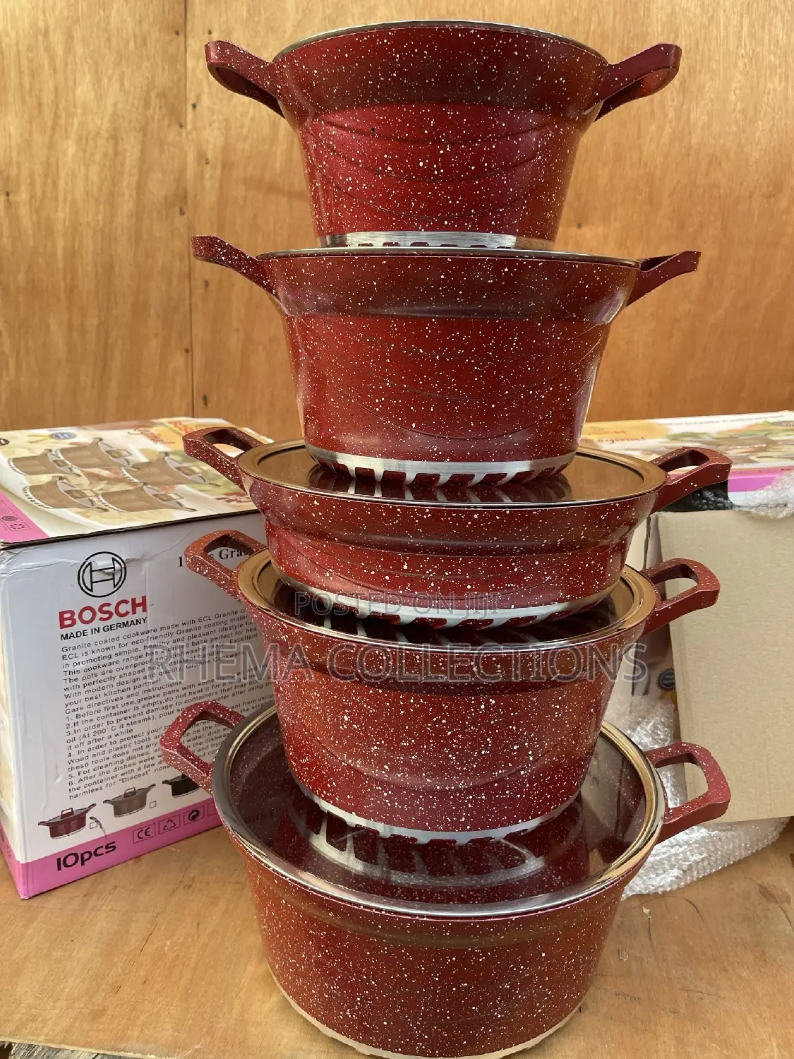 Original Queen Time Marble Cast 10pc Cookware Set