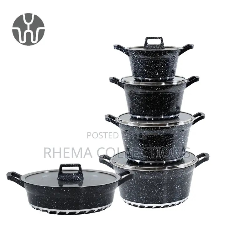 Original Queen Time Marble Cast 10pc Cookware Set