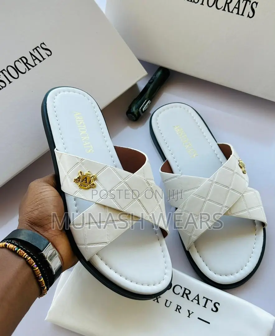 Men Original Leather Slipers