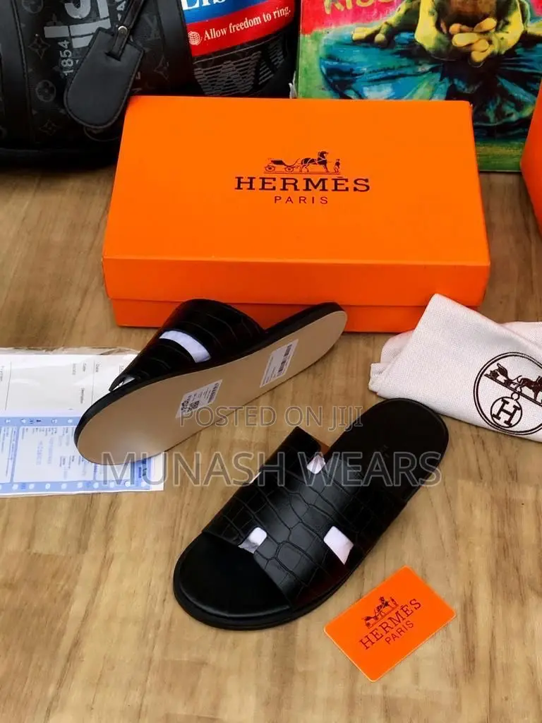 Men Original Leather Slipers