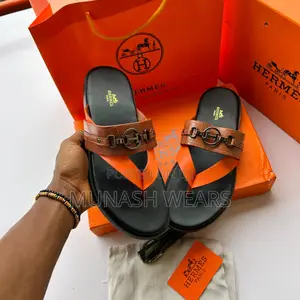Men Original Leather Slipers