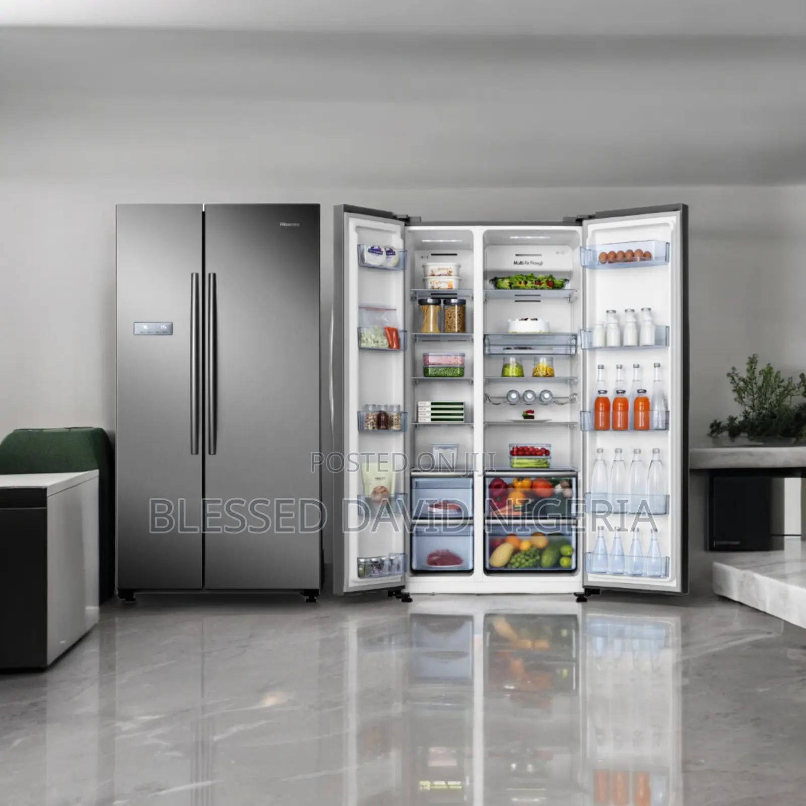 Hisense 76WSN 564L Side by Side Refrigerator - REF76WSN