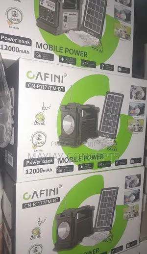 Cafini 12000mah Solar Lighting Kit-4bulbs+Mp3/Radio,Bluetoot