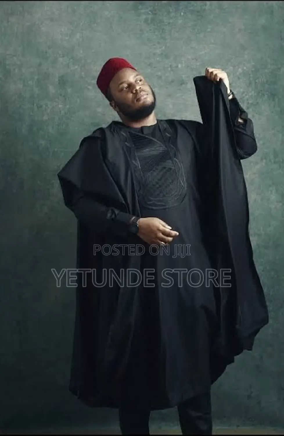 All Black Agbada for Men