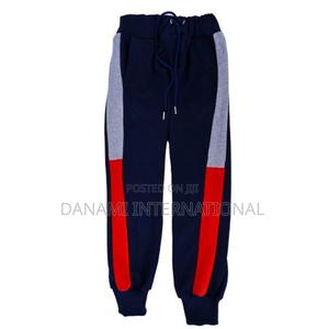Danami Kids Children Joggers Boys Girls- Navy Blue- Grey/Red