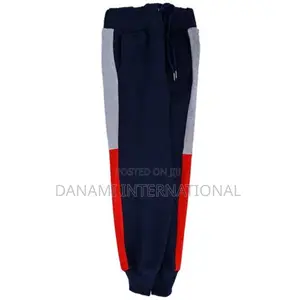 Danami Kids Children Joggers Boys Girls- Navy Blue- Grey/Red