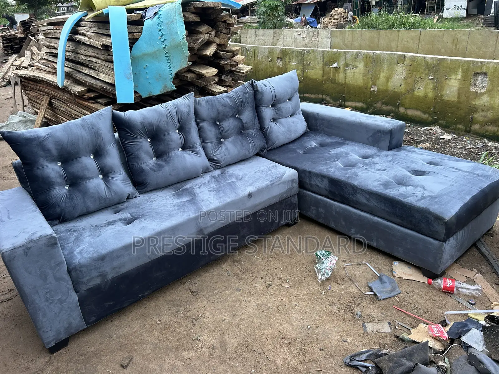 A Standard L Shape Sofa