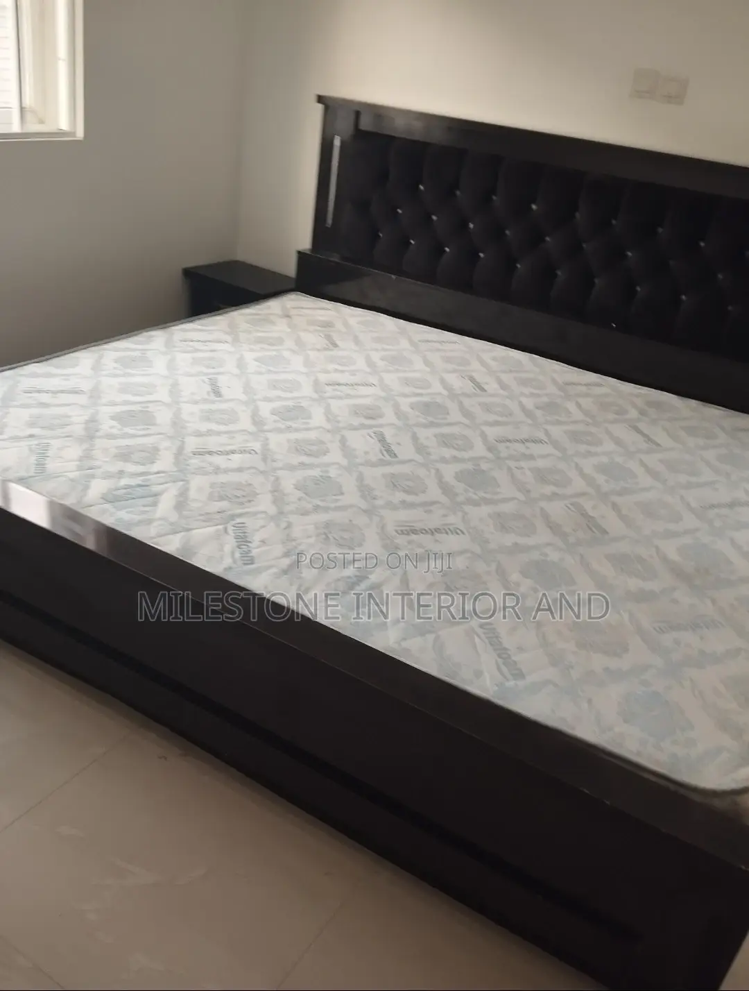High Quality MDF Bed With Padded Chest and 2 Bedside Frames