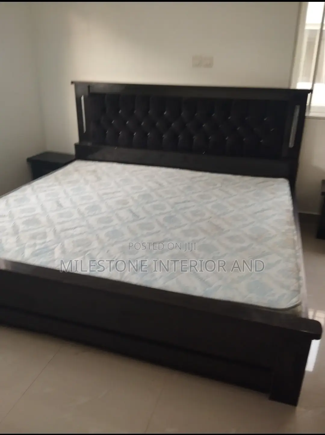 High Quality MDF Bed With Padded Chest and 2 Bedside Frames