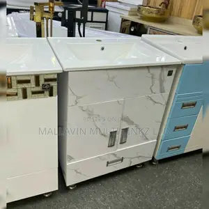 White PVC Cabinet Basin