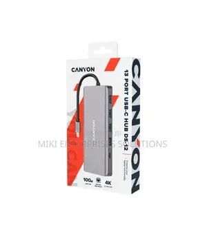 Canyon USB-C Hub - Ds-12 - 13 in 1 DRK - Grey