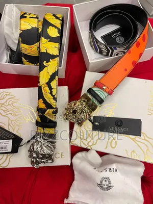 Original VERSACE Leather Belts Available in Store