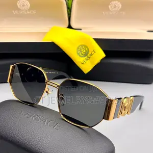 Versace Thick Frame Classic Sunglasses Uv Protection Trendy Design