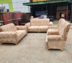 Neatly Made Set of Upholstered Fabric Sofa | Chairs | Couch