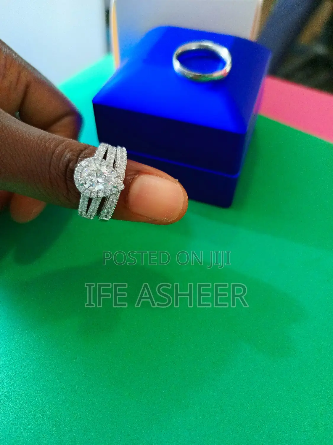 925 Sterling Silver Couple's Wedding Ring - 010