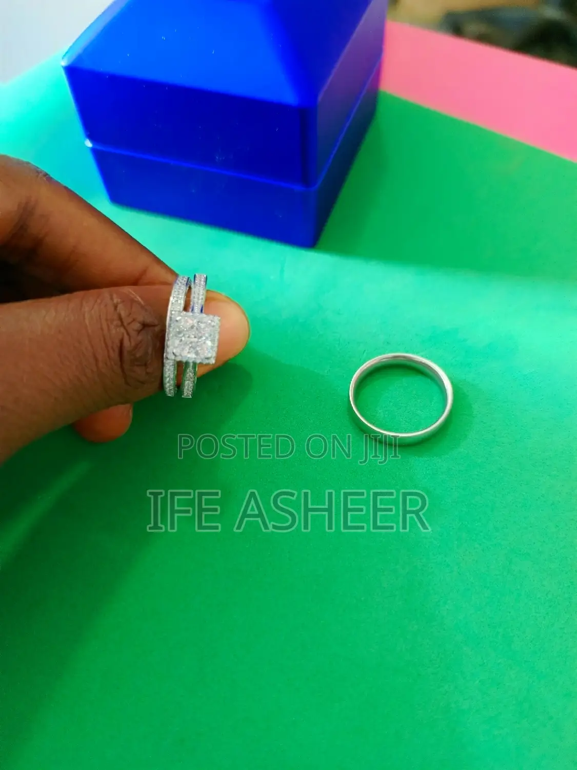 925 Sterling Silver Couple's Wedding Ring - 011