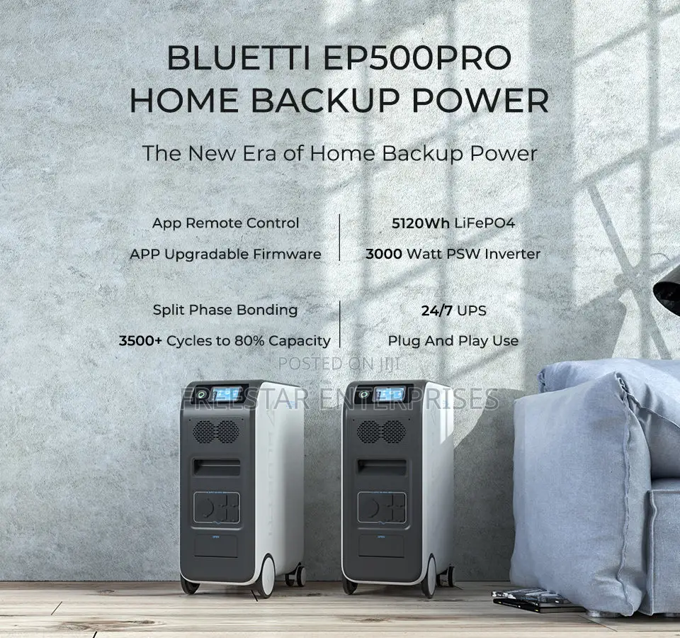 Bluetti Ep500pro Solar Power Station 3000w. Bluetti 5120wh