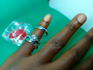 Couple's Set of Silver Wedding Ring 020