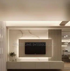 High Quality Tv and Suspended Console With Back Led Light