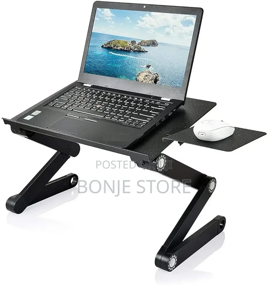 T8 Foldable Laptop Table With Cooling Fan Mouse Table