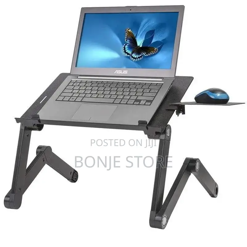 T8 Foldable Laptop Table With Cooling Fan Mouse Table