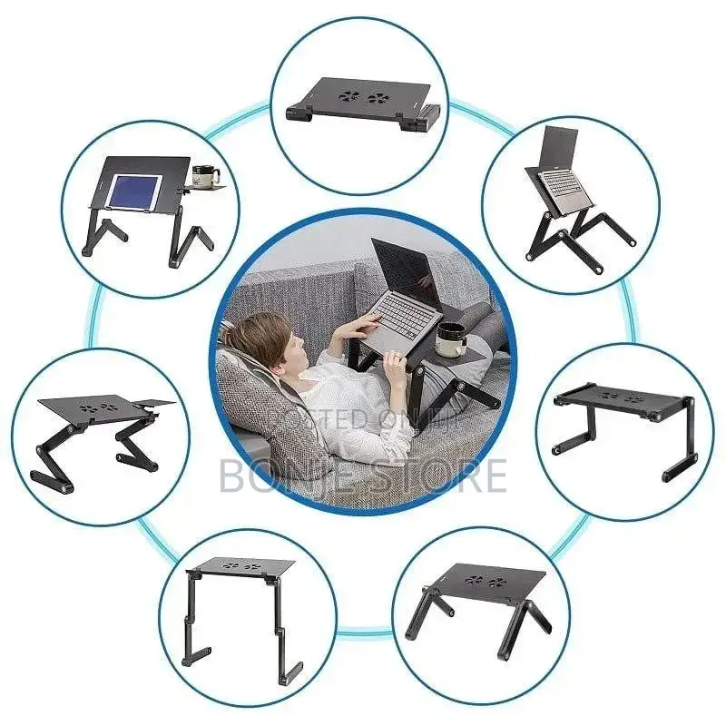 T8 Foldable Laptop Table With Cooling Fan Mouse Table