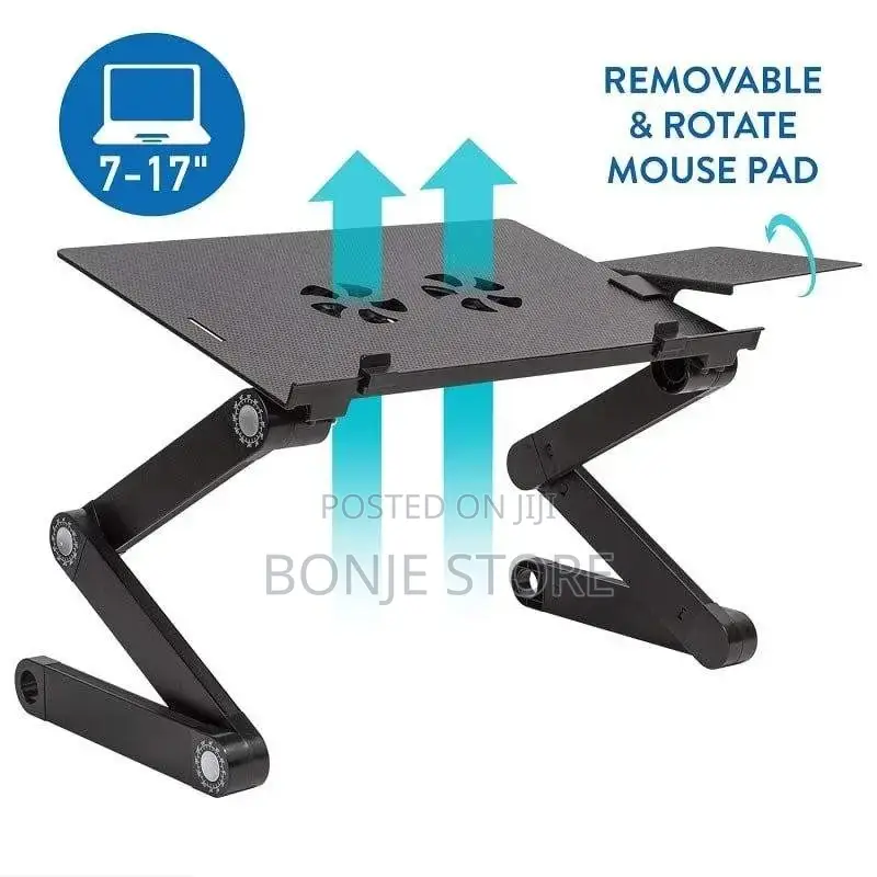 T8 Foldable Laptop Table With Cooling Fan Mouse Table