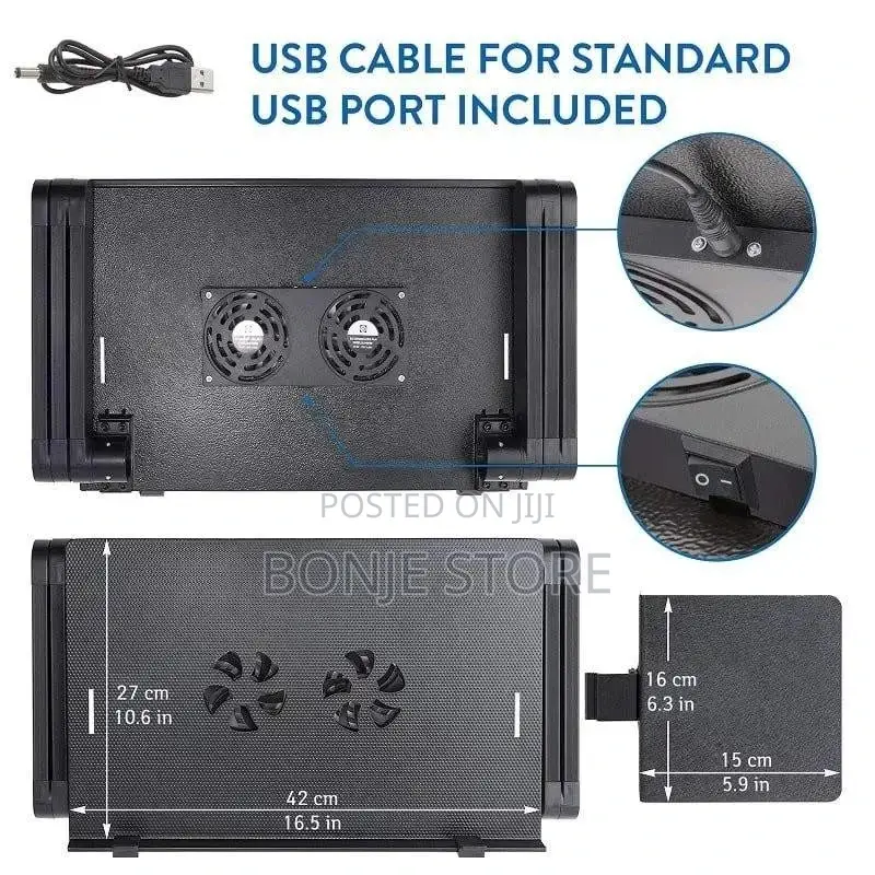 T8 Foldable Laptop Table With Cooling Fan Mouse Table