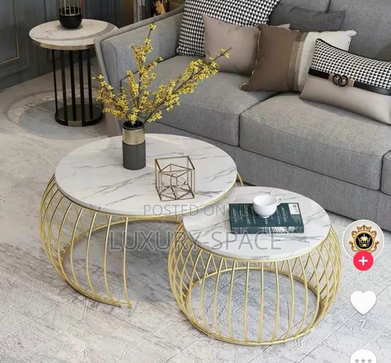 Marble Center Table Set