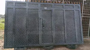Heavy Silver-Black Rolling Gate