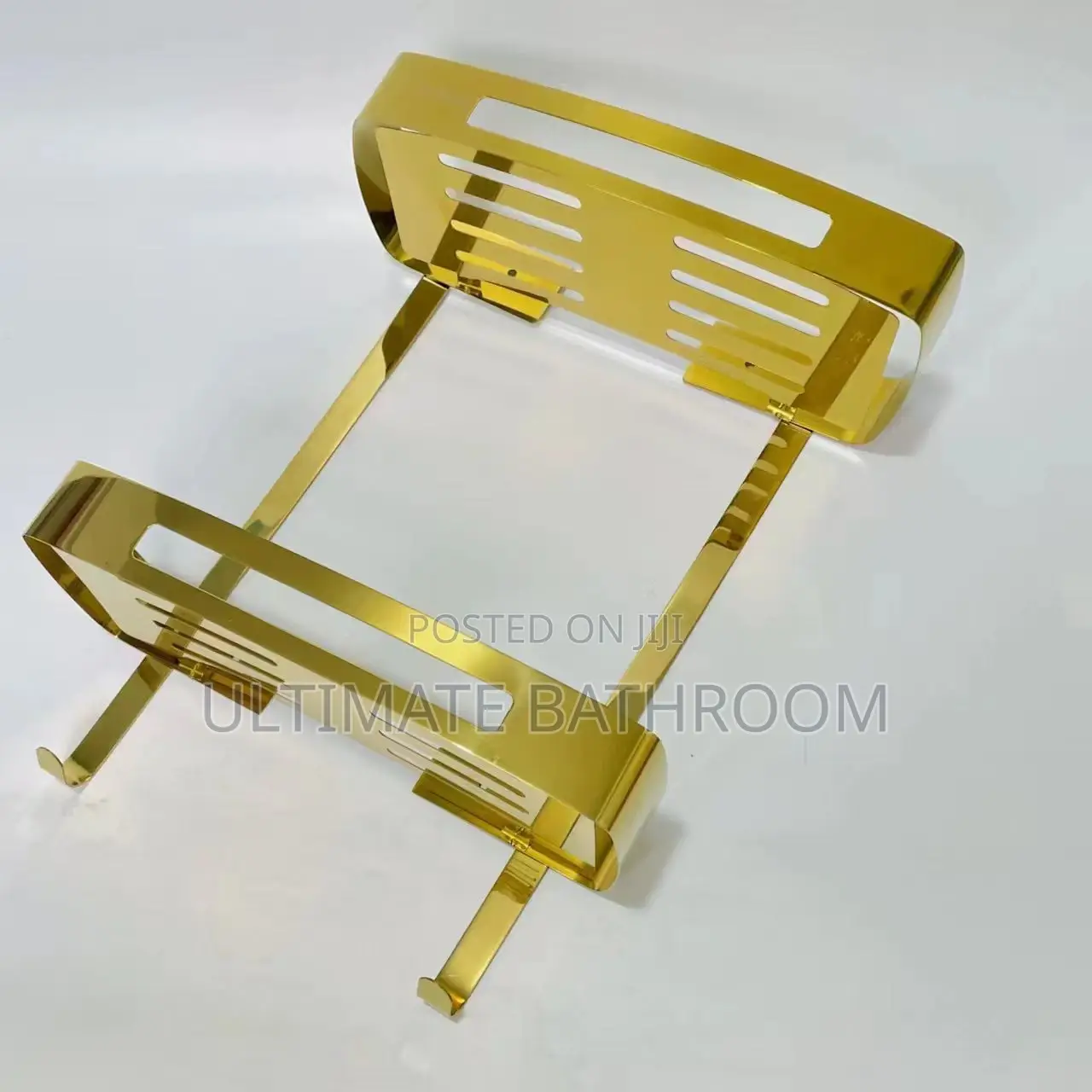 Gold Double Straight Storage Shelf