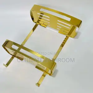 Gold Double Straight Storage Shelf