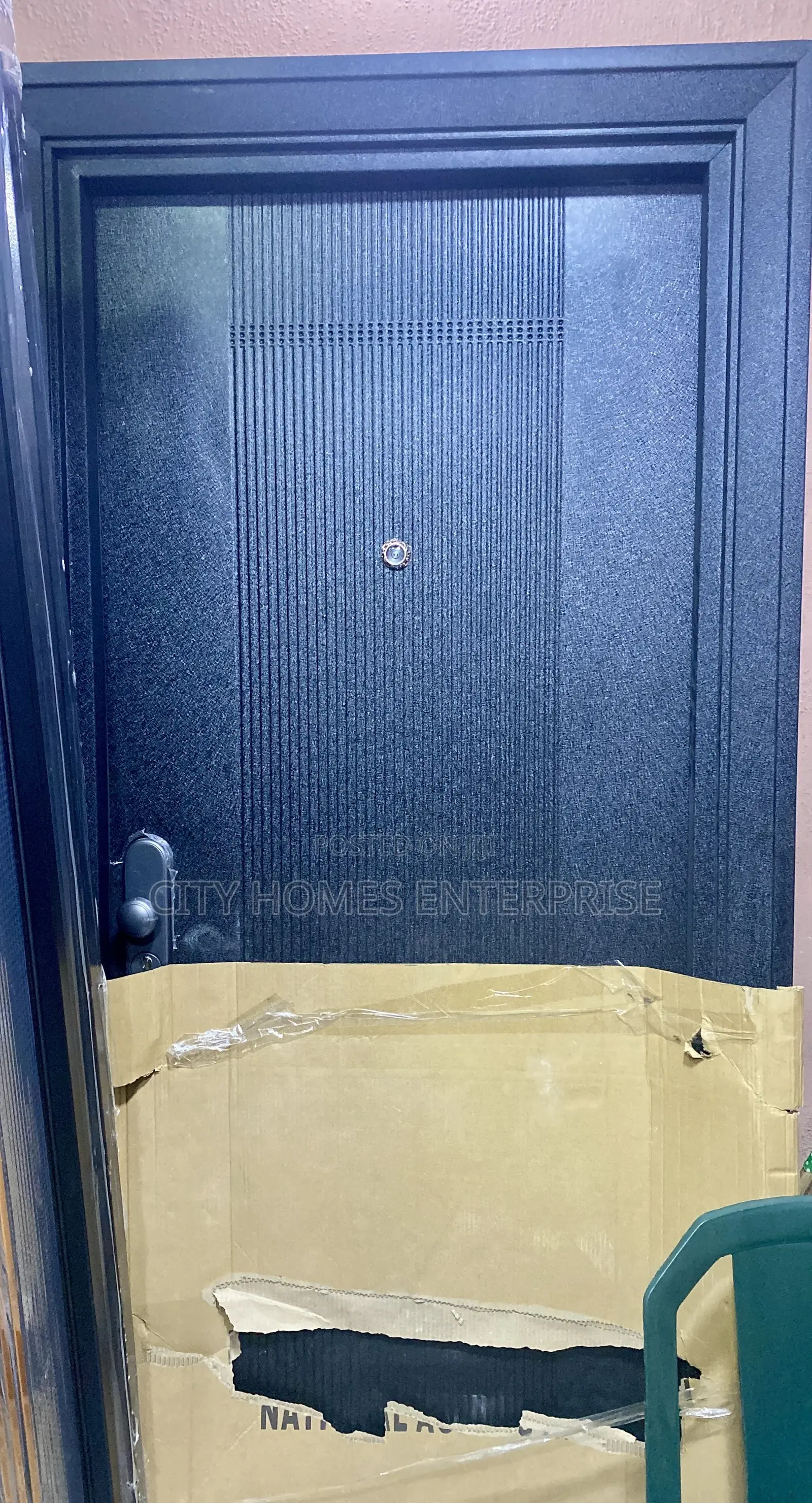 Black 3ft Internal Steel Door
