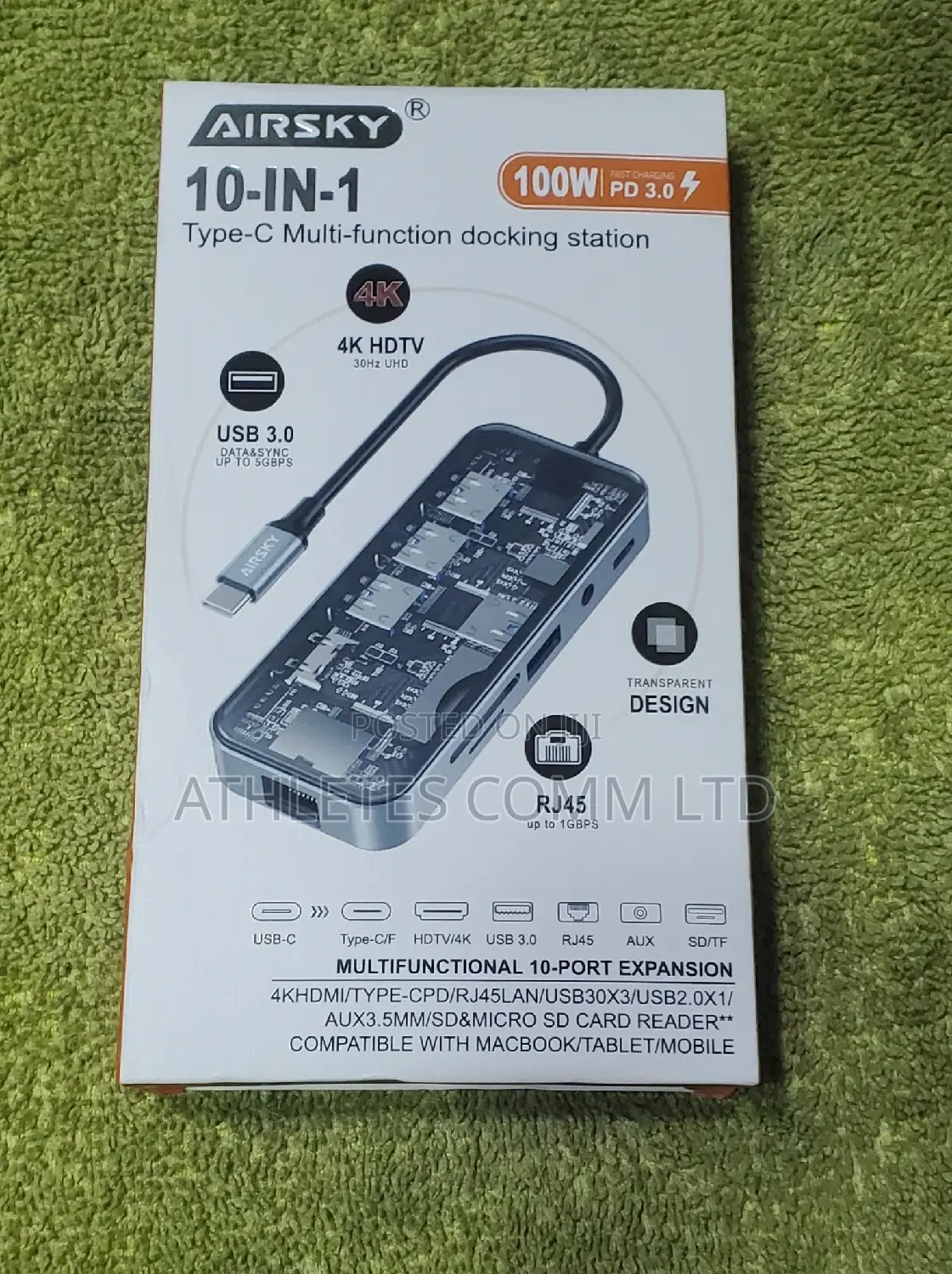 Type C 10 in 1 Multifunction Docking Station