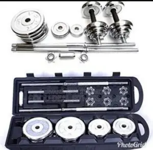 New 50kg Adjustable Case Barbell And Dumbbell Set
