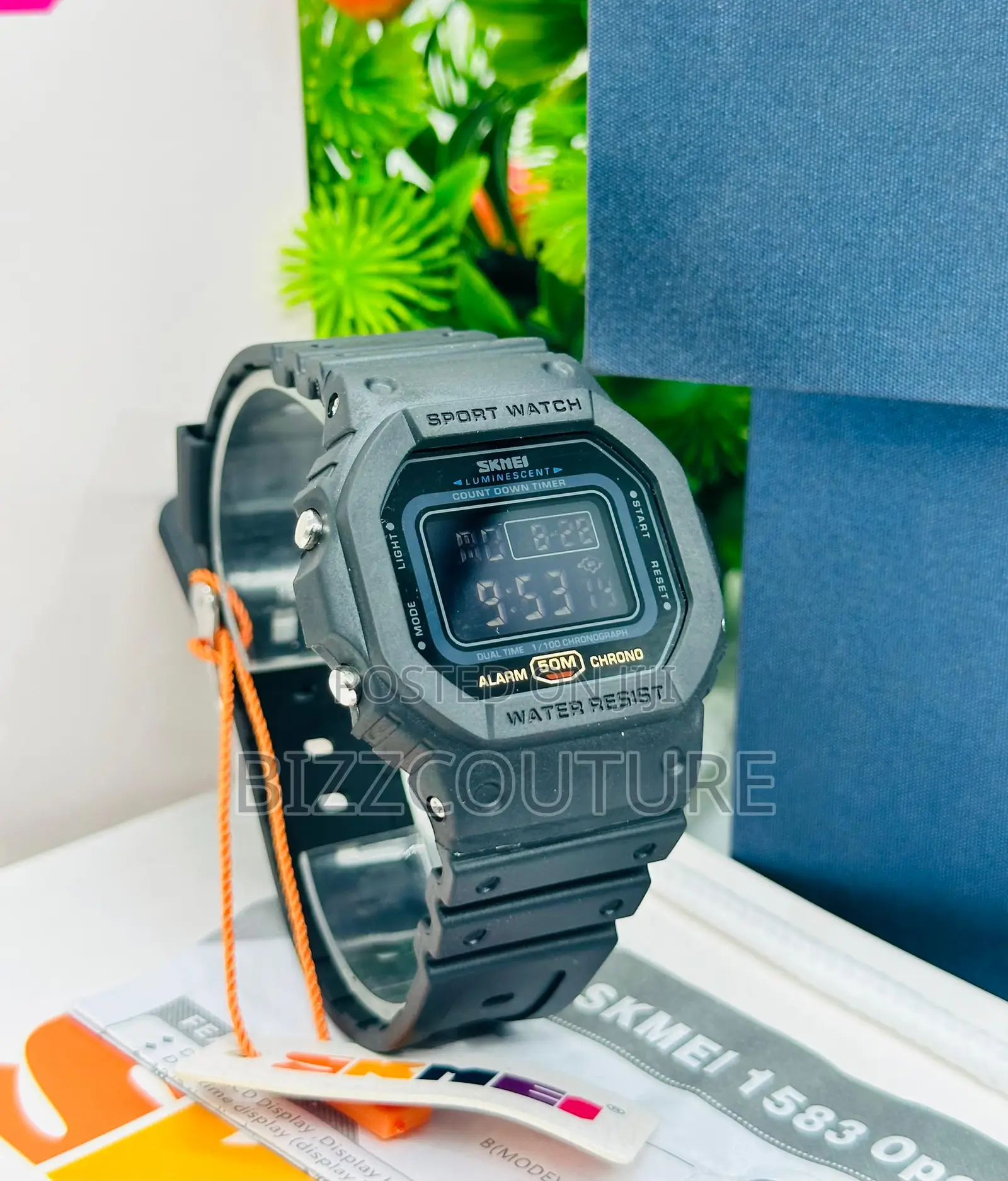 Original Skmei Digital Black Rubber Strap Watch Is Available