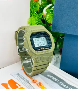 Photo - Original Skmei Dual Time Chronograph Green Rubber Watch