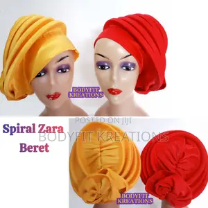 Trending Spiral Zara Beret Headwear/ Zaracaps
