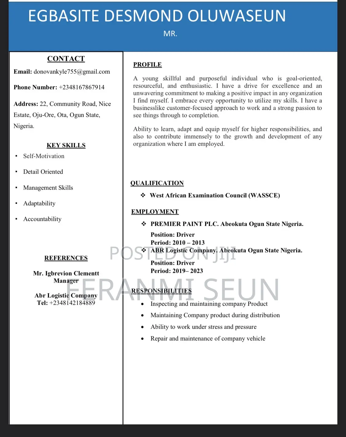 Commercial Driver