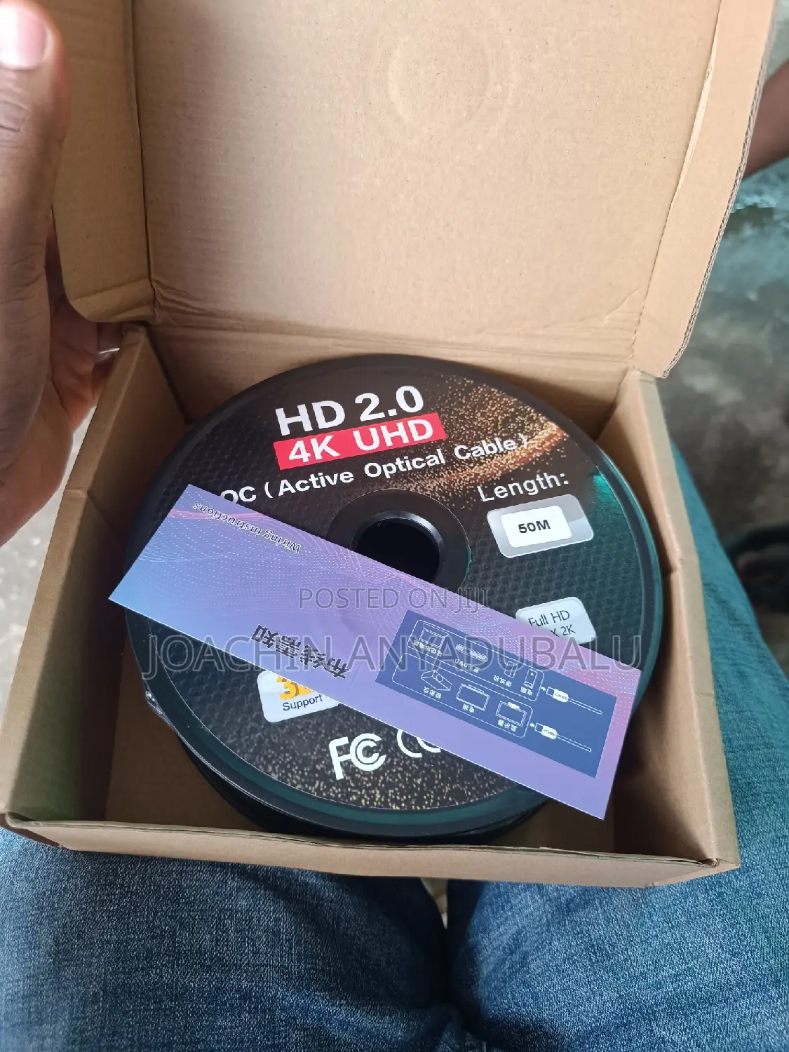 Hdmi to Hdmi 2.0 Fiber Optic Cable 50m Ultra Hd