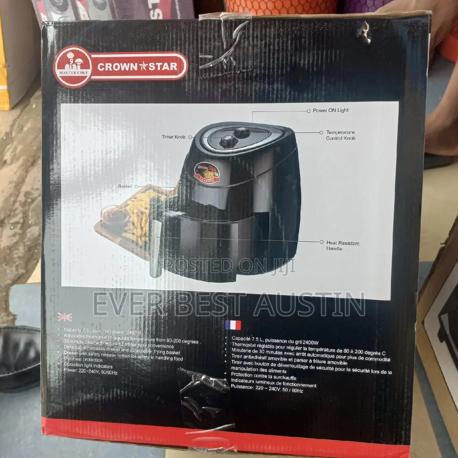 Crown Star 7.5litres Airfryer