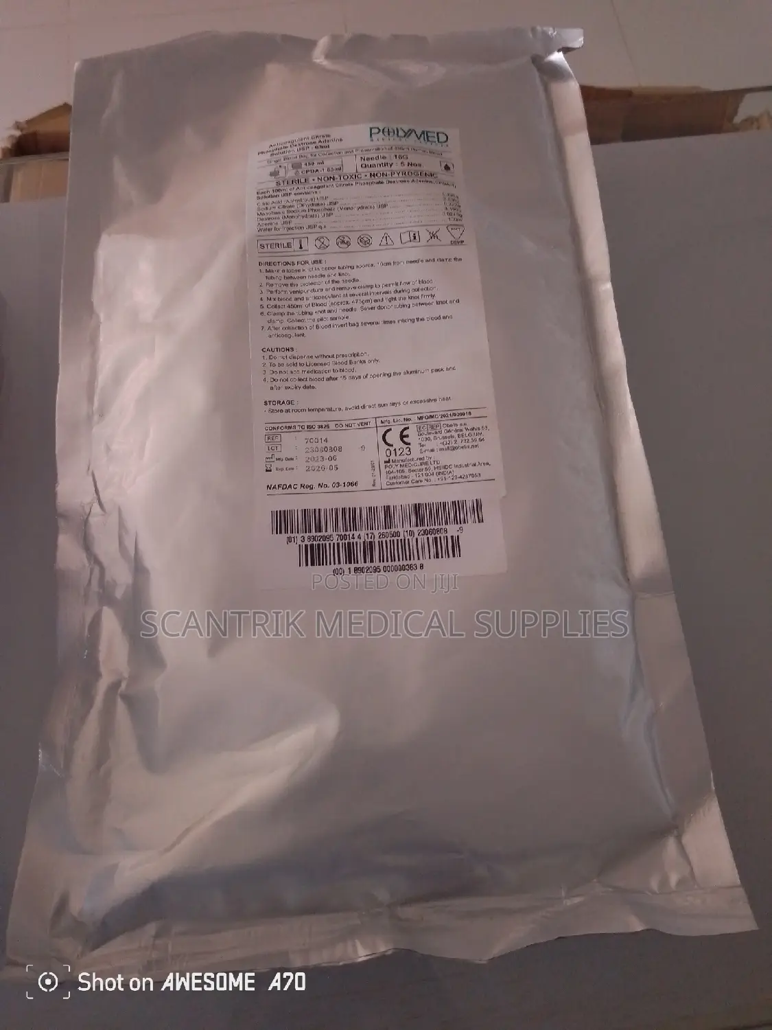 Disposable Blood Bag