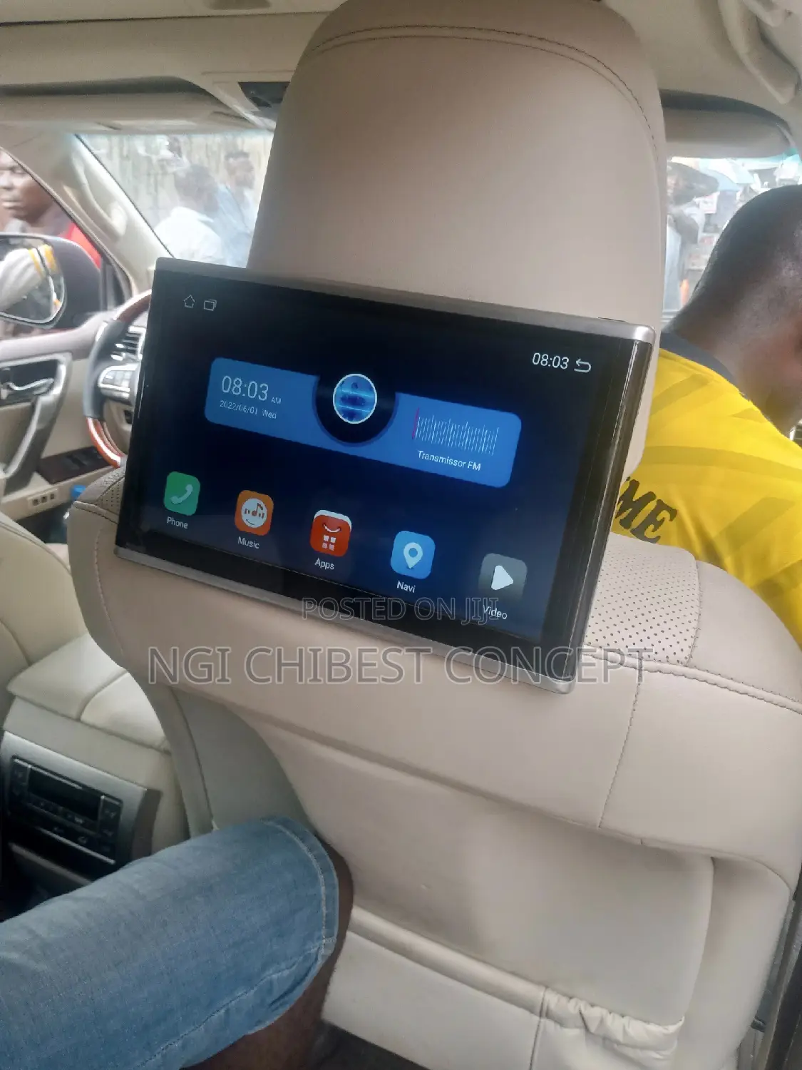 Head Rest Android System With Internet Connection