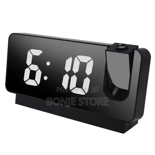 Digital Alarm Clock Led Screen Projection Desktop Clock