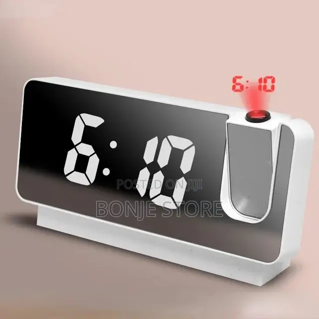 Digital Alarm Clock Led Screen Projection Desktop Clock